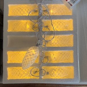 6’ Illuminated Mercury Glass Pinecone Garland Light Strand